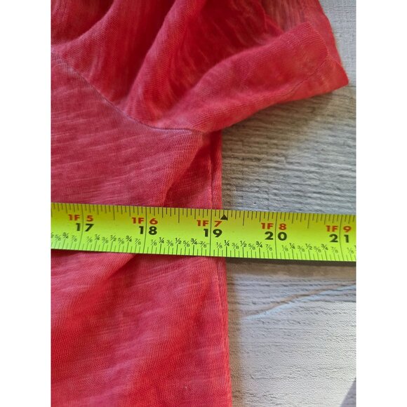 Chicos Womens V-Neck Short Sleeve Top Size M 1 Coral - Picture 6 of 6